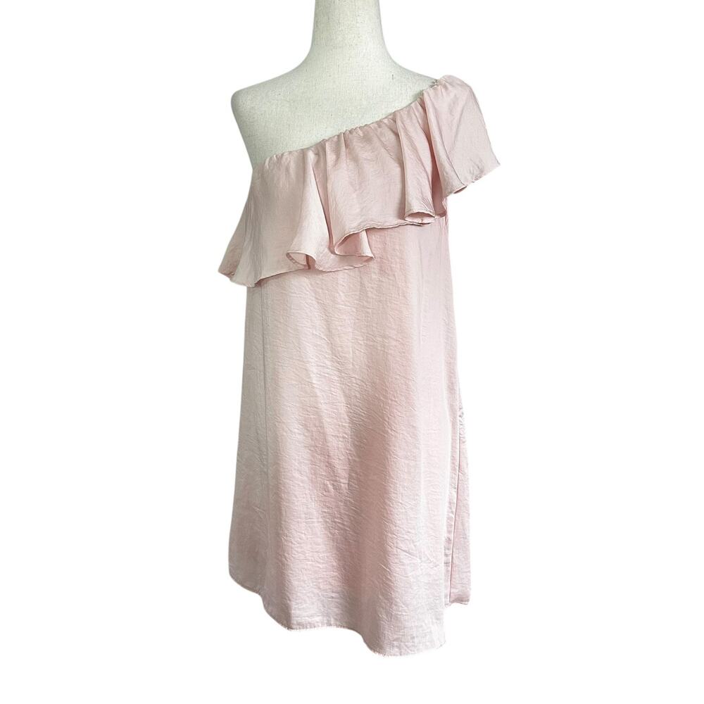 Kelly Renee Pink Lined One Shoulder Mini Straight Dress Women Size Small 15-17